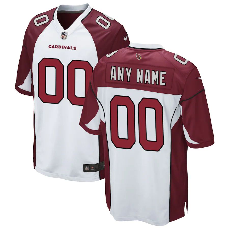 Men Arizona Cardinals Nike White Custom Game NFL Jersey